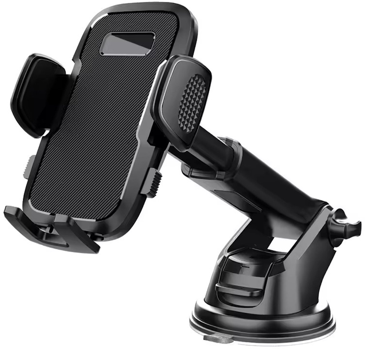 Telefoonhouder Auto met Extra Sterke Zuignap – Dashboard & Raam Bevestiging – Universele GSM Houder – 360° Verstelbaar – Zwart – Geschikt voor Alle Telefoons