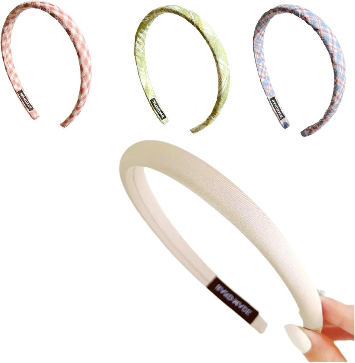 Elegante Haaraccessoires voor Vrouwen - Set van 4 Dirndl in Roze, Blauw, Groen en Wit - Perfect voor Feestjes en Bruiloften