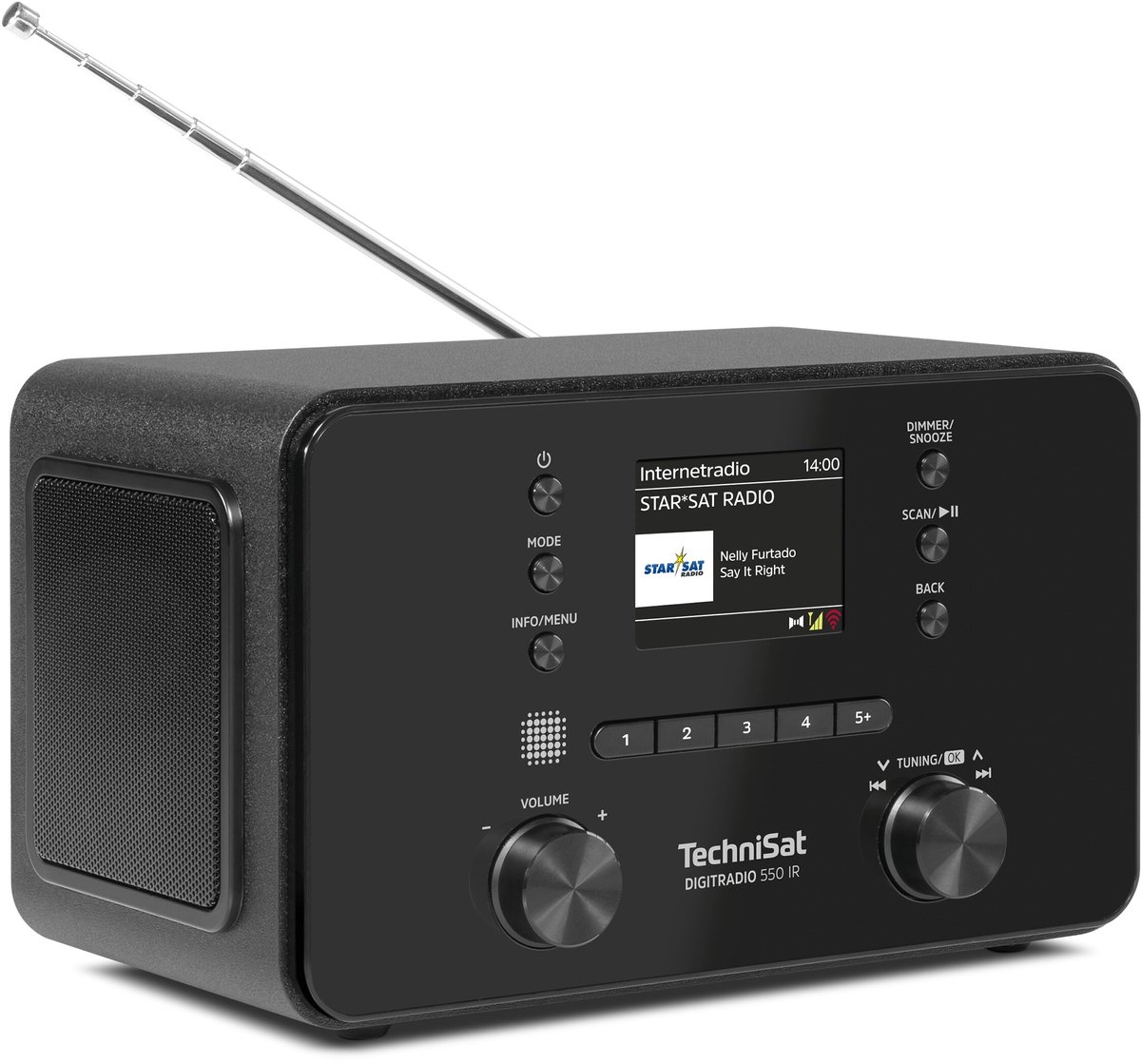 TechniSat DIGITRADIO 550 IR - 10W Stereo Internetradio (DAB+, FM, wifi, Bluetooth, app-bediening, wekker)