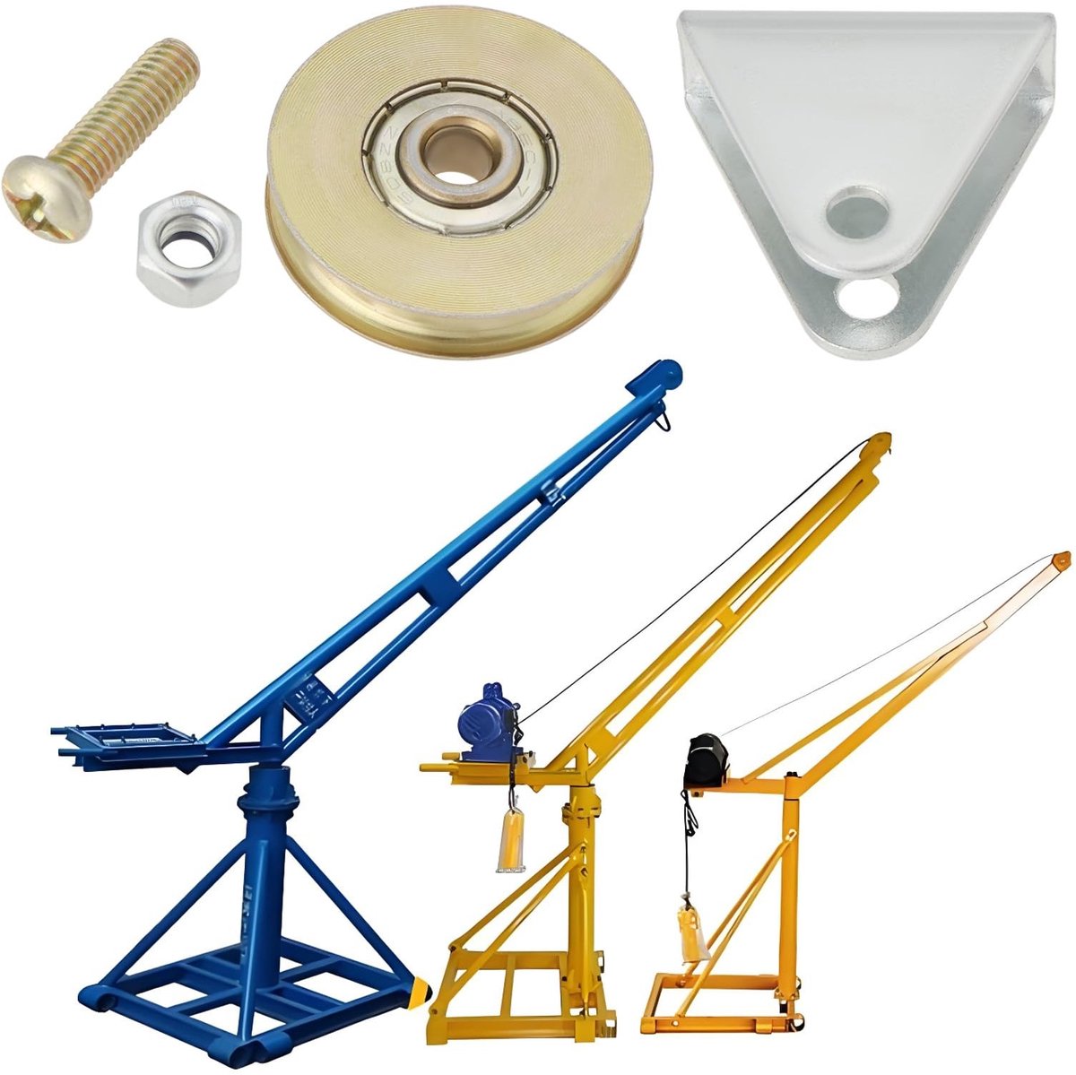 2 Stuks U-groef Kabelpulley 38mm - Stalen Wandmontage - 100kg Draagvermogen