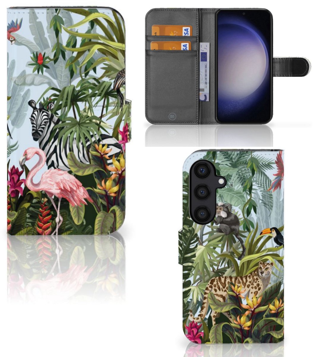 Telefoonhoesje met Pasjes voor Samsung Galaxy S24 Jungle