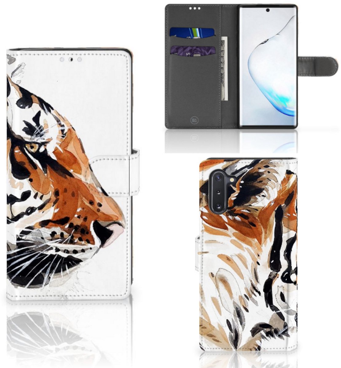 Hoesje Samsung Galaxy Note 10 Watercolor Tiger