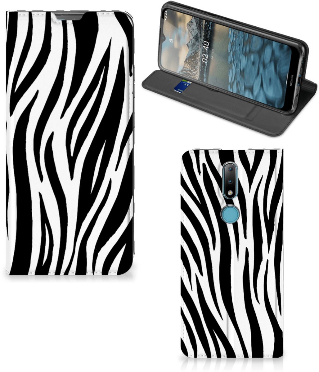 Nokia 2.4 Hoesje maken Zebra
