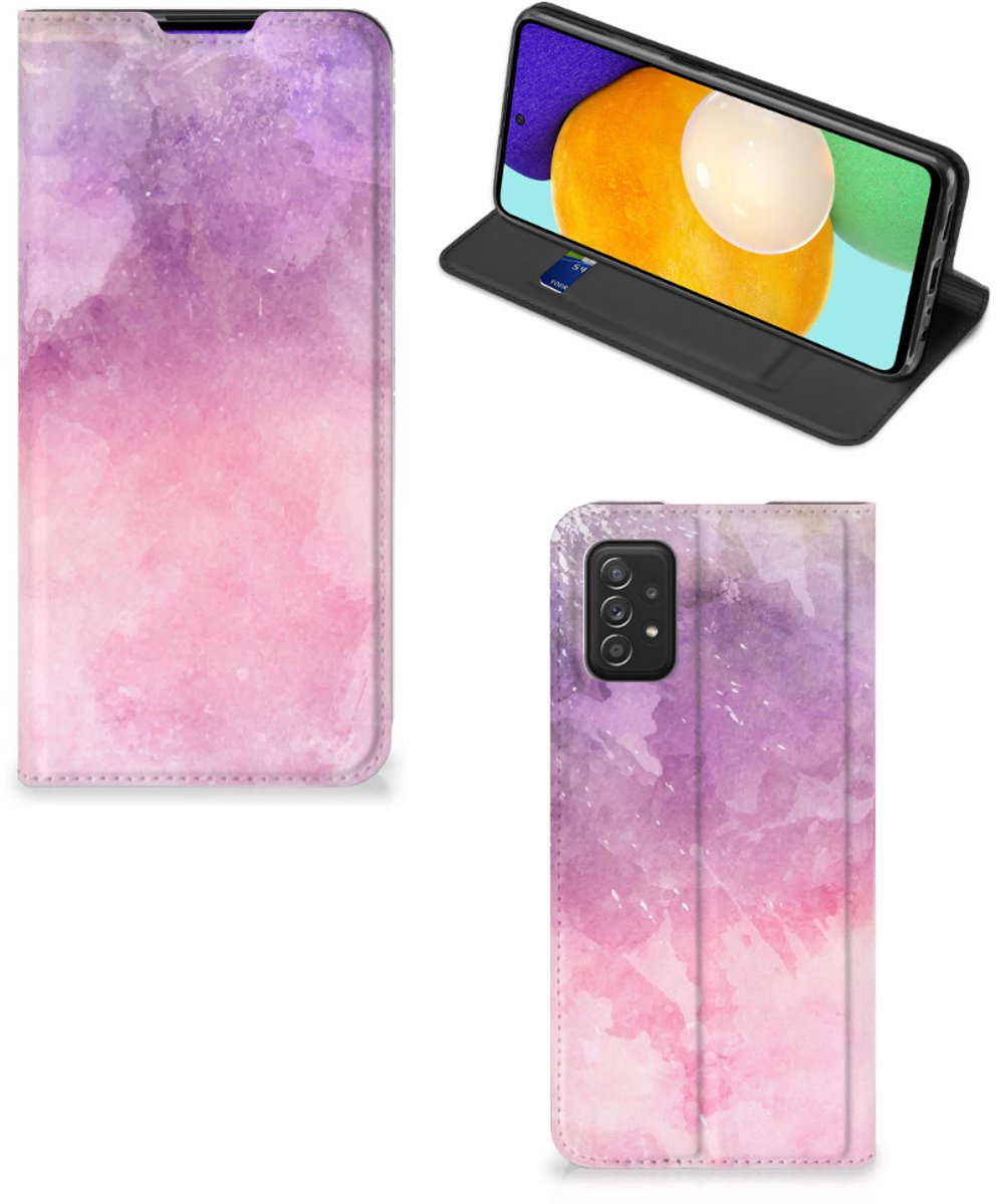Bookcase Samsung Galaxy A03s Pink Purple Paint