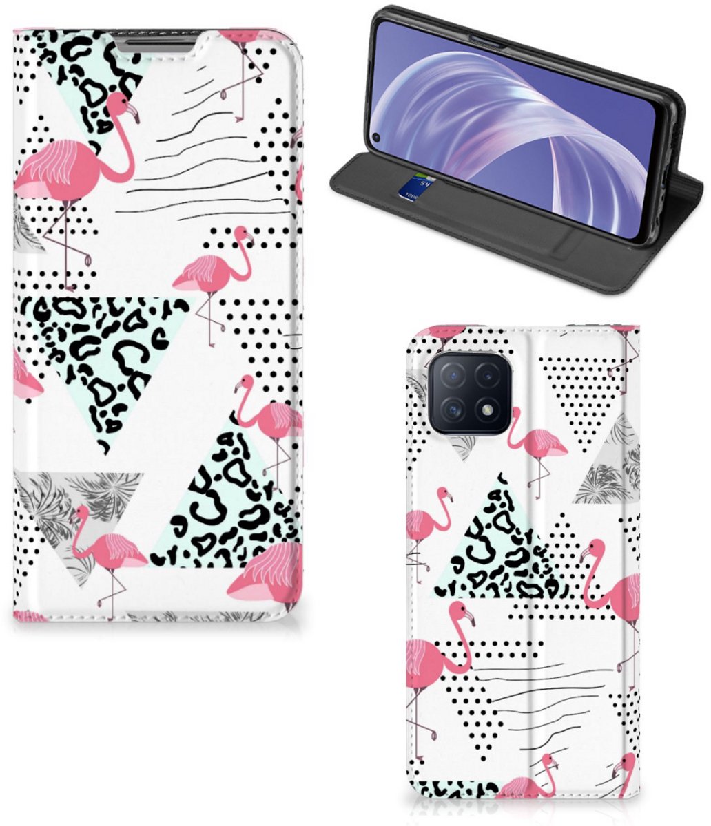 OPPO A73 5G Hoesje maken Flamingo Triangle