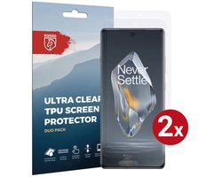 Rosso Screen Protector Ultra Clear Duo Pack Geschikt voor OnePlus 12R | TPU Folie | Case Friendly | 2 Stuks