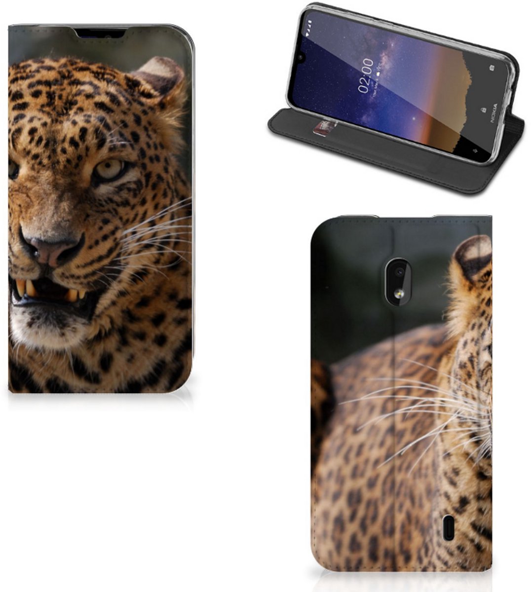 Book Case voor Nokia 2.2 Hoesje maken Luipaard