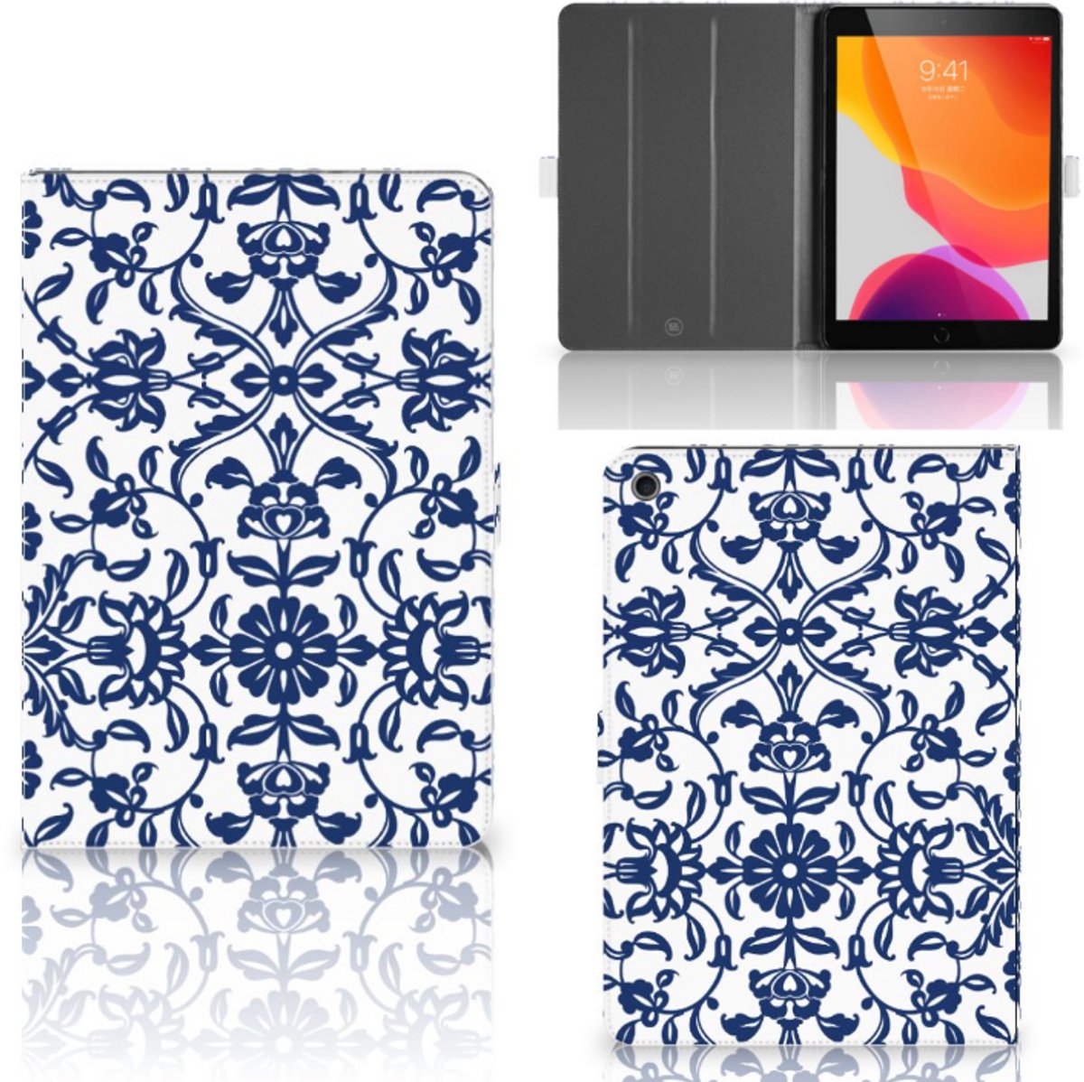 iPad 10.2 2019 | iPad 10.2 2020 | 10.2 2021 Tablet Cover Flower Blue