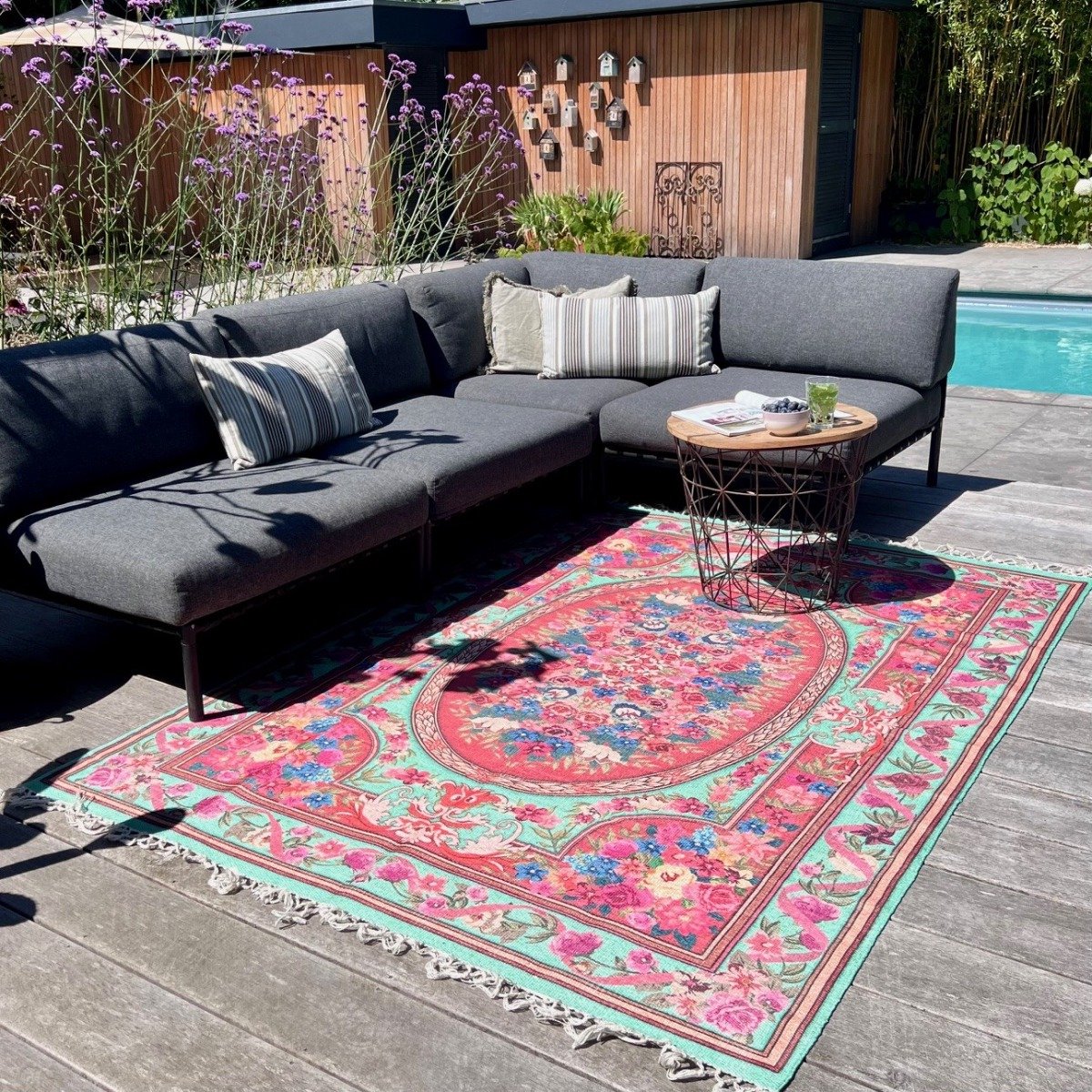 Buitenkleed, Tuinkleed, Balkonkleed 180cm x 120cm gemaakt van PET Flessen
