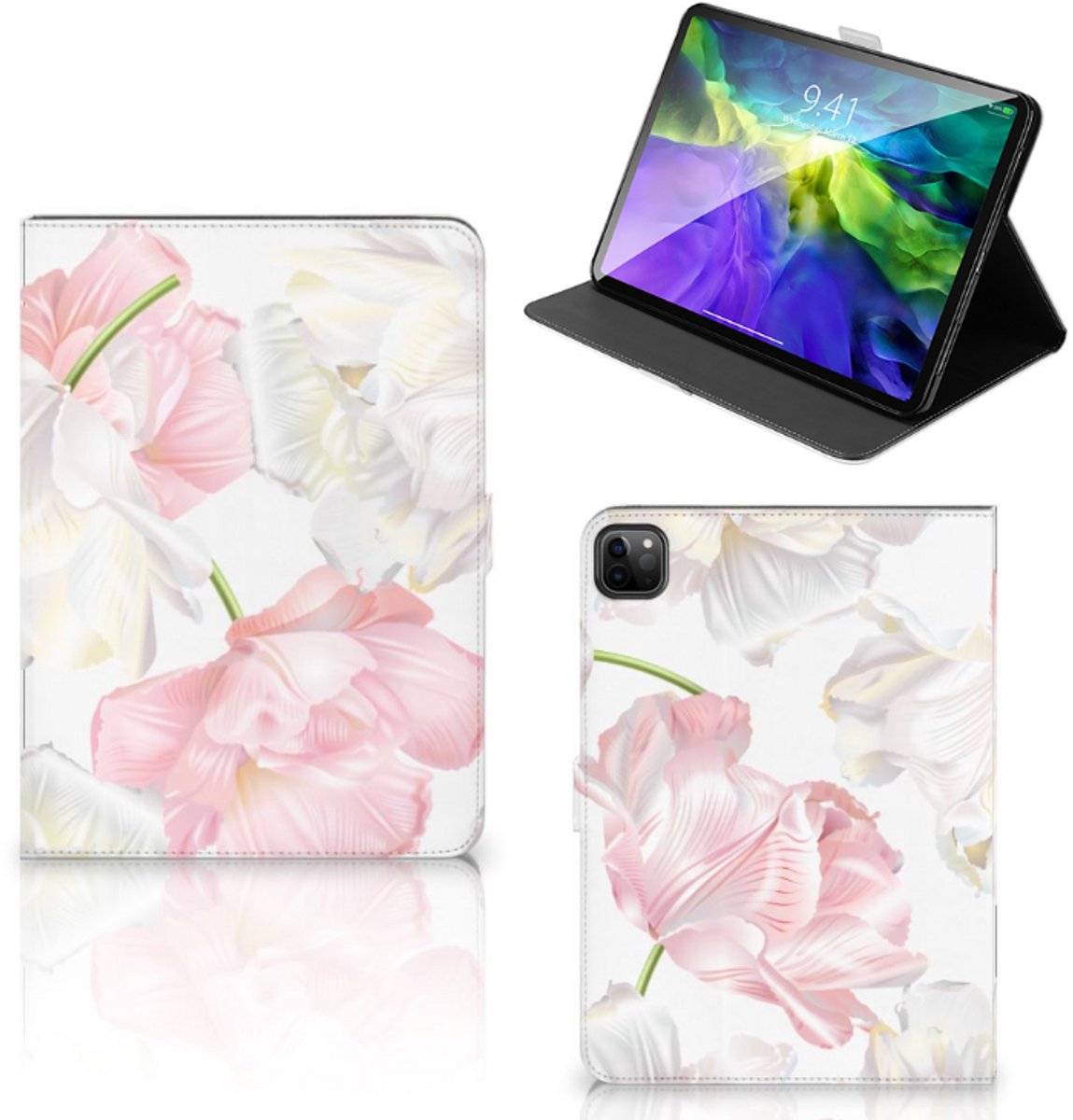 Book Case voor iPad Pro 11 2020/2021/2022 Tablet Cover Lovely Flowers