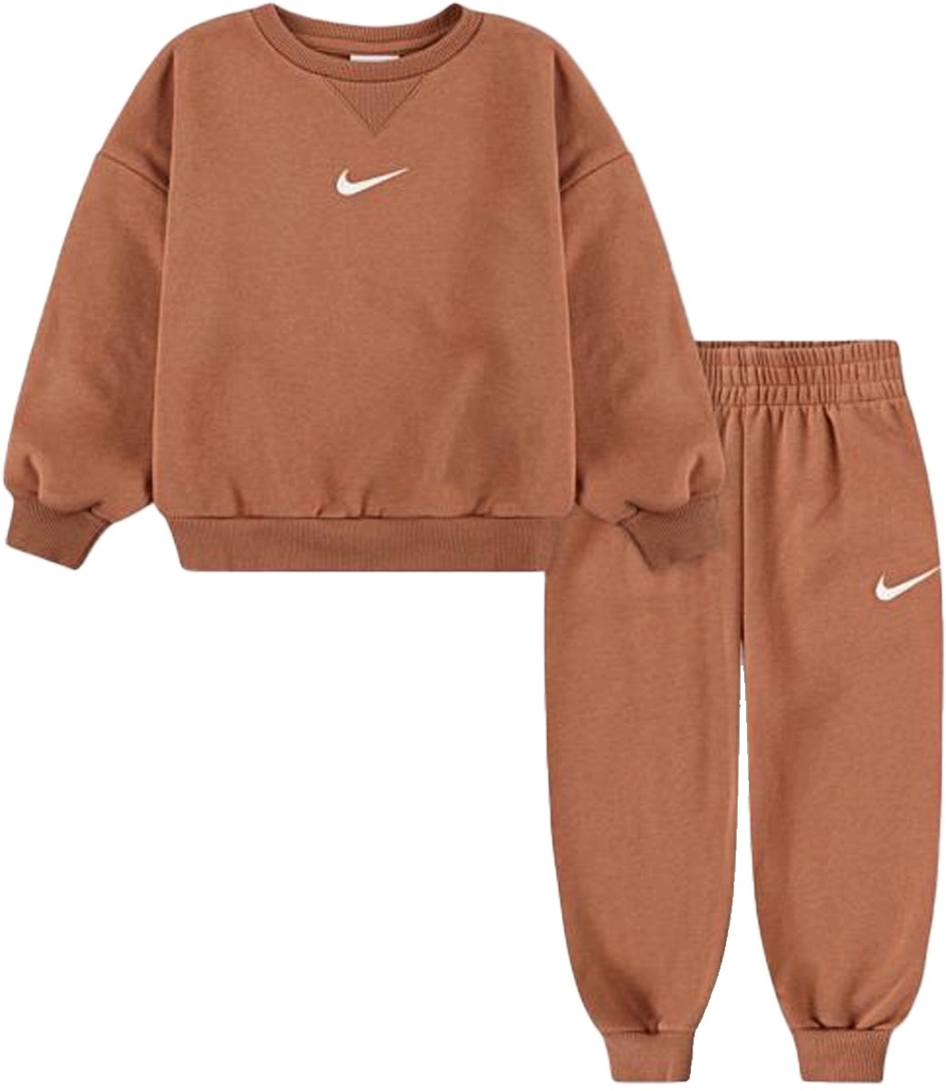 Nike Kids Essential Fleece Crew Set 24 Months Kinderen Mineral Clay