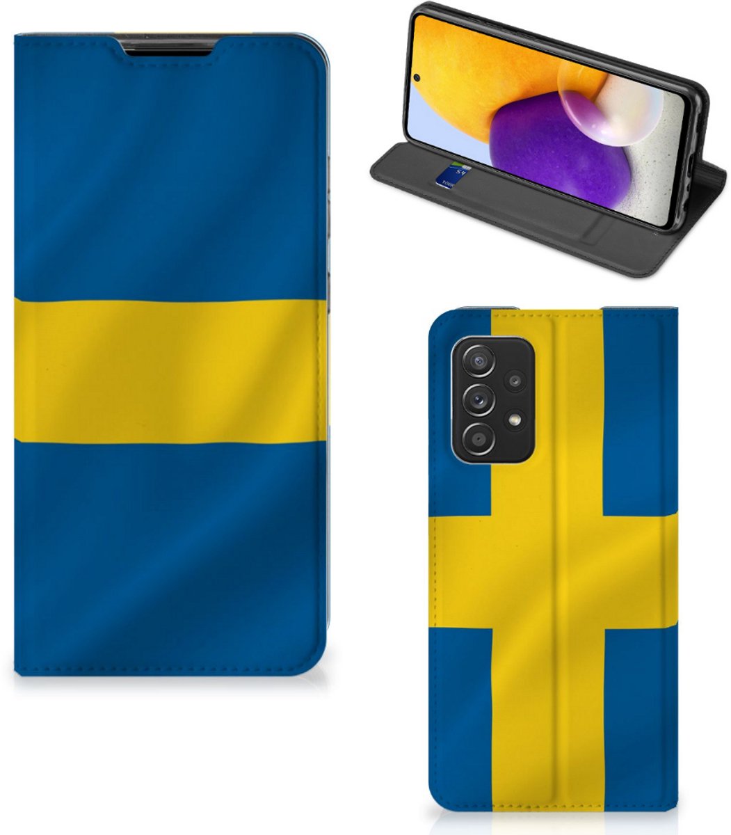 Book Case voor Samsung Galaxy A72 (5G/4G) Standcase Zweden