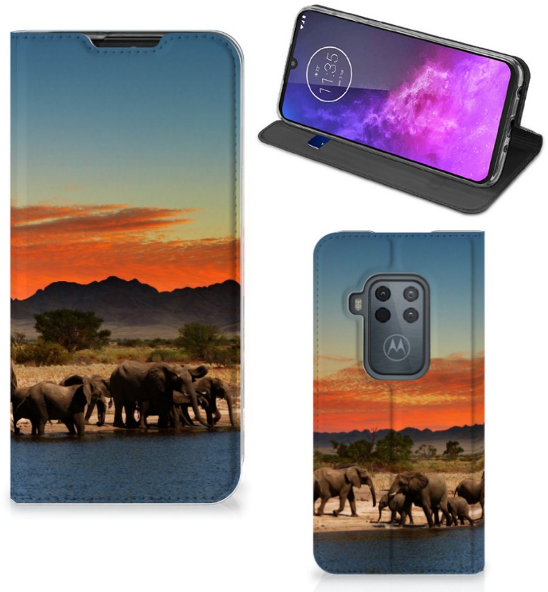 Motorola One Zoom Hoesje maken Olifanten