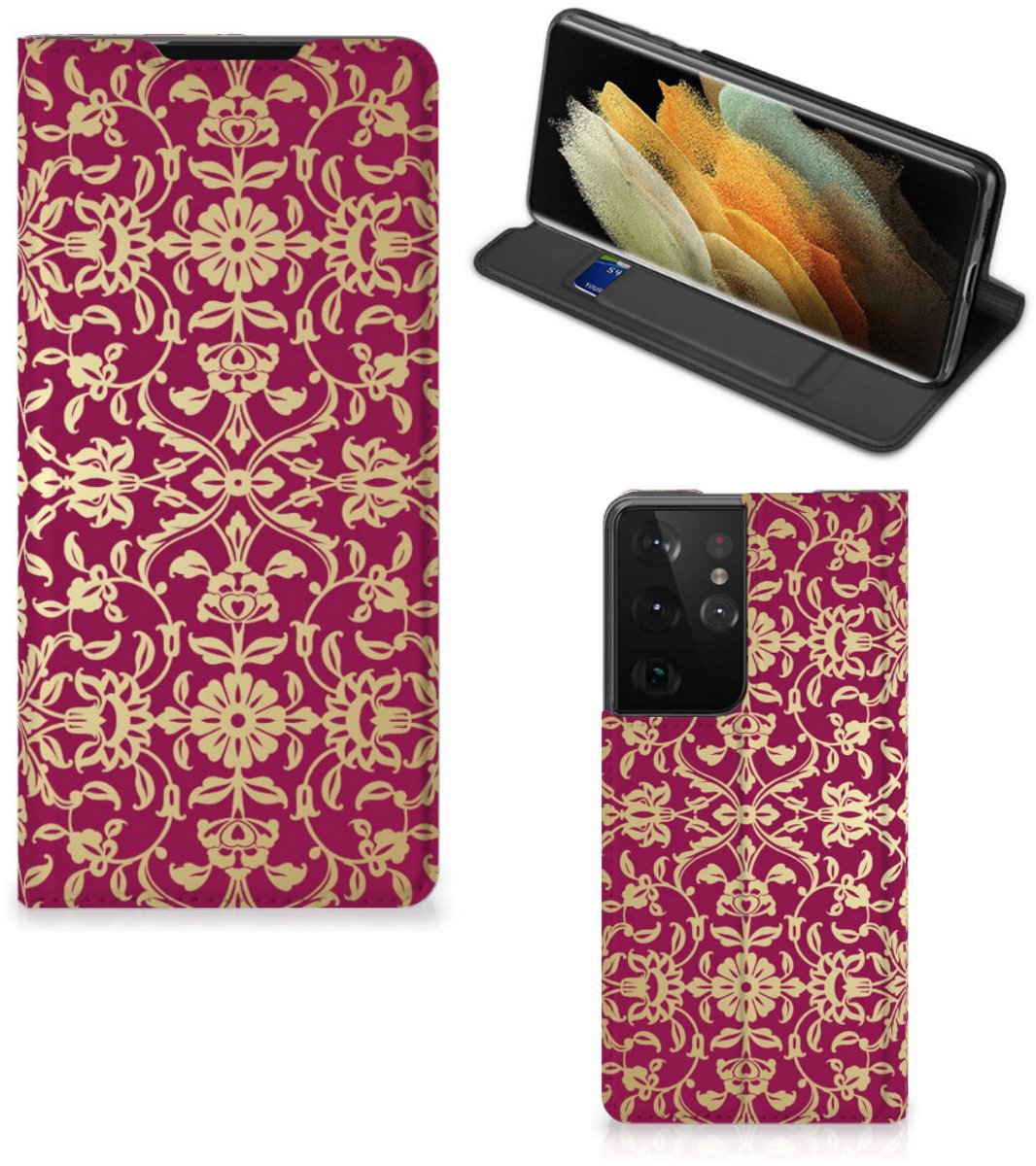 Telefoon Hoesje Samsung Galaxy S21 Ultra Barok Pink