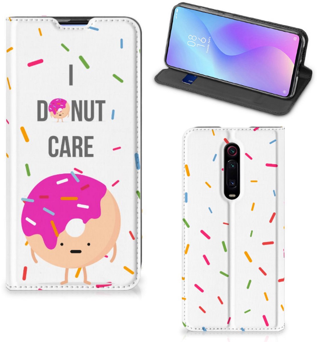 Xiaomi Mi 9T Pro Flip Style Cover Donut Roze