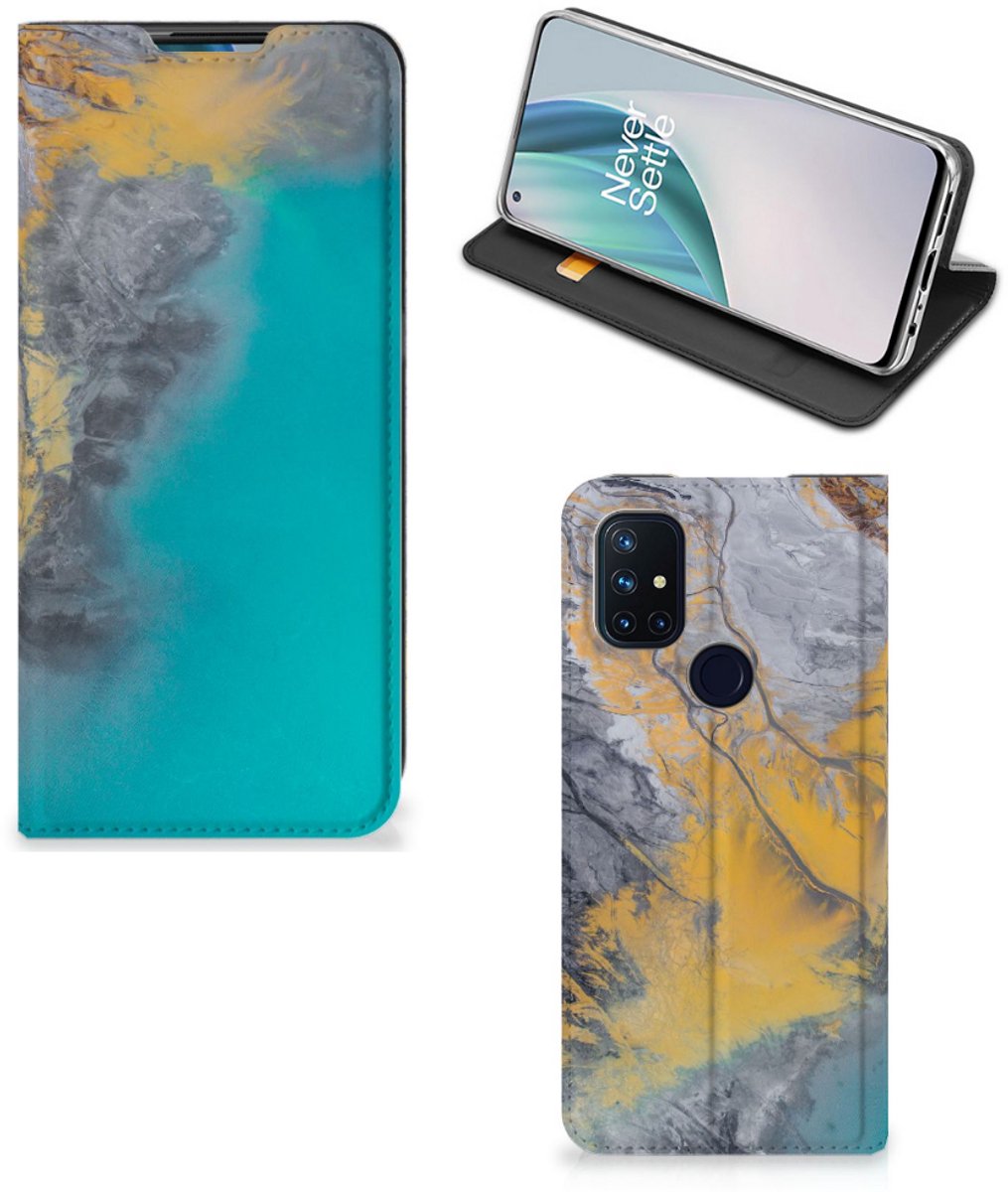 OnePlus Nord N10 5G Standcase Marble Blue Gold