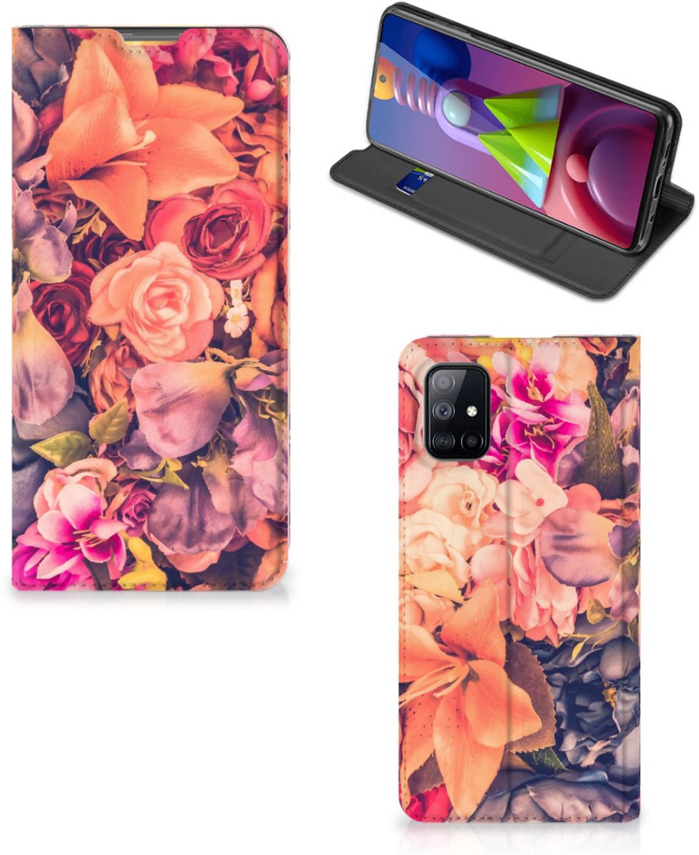 Samsung Galaxy M51 Smart Cover Bosje Bloemen