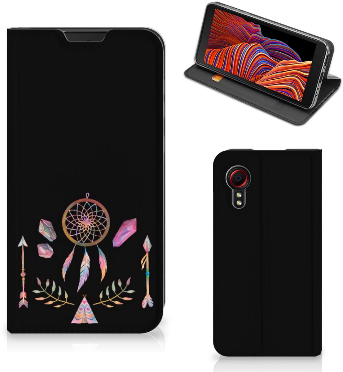 Samsung Galaxy Xcover 5 Magnet Case Boho Dreamcatcher