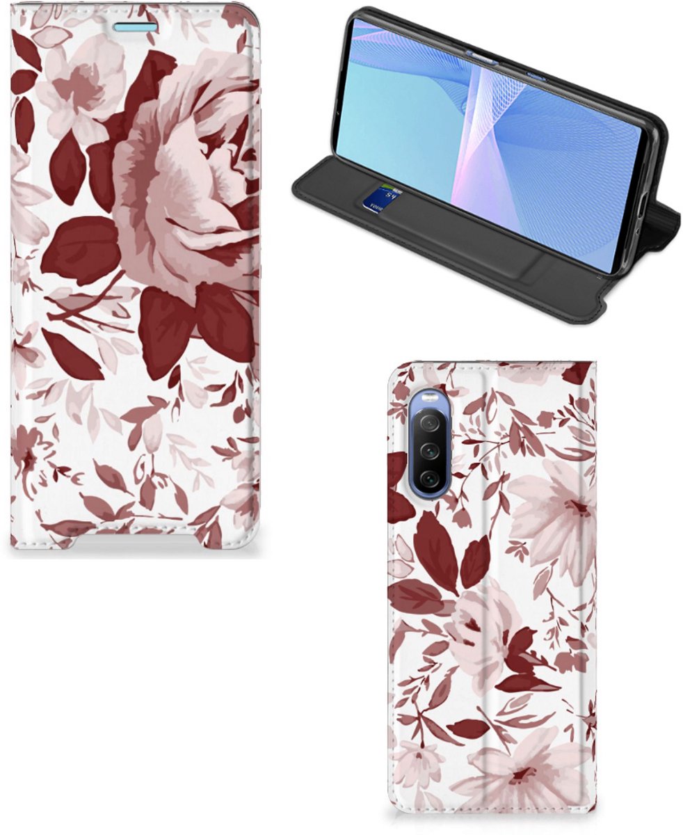 Bookcase Sony Xperia 10 III Watercolor Flowers