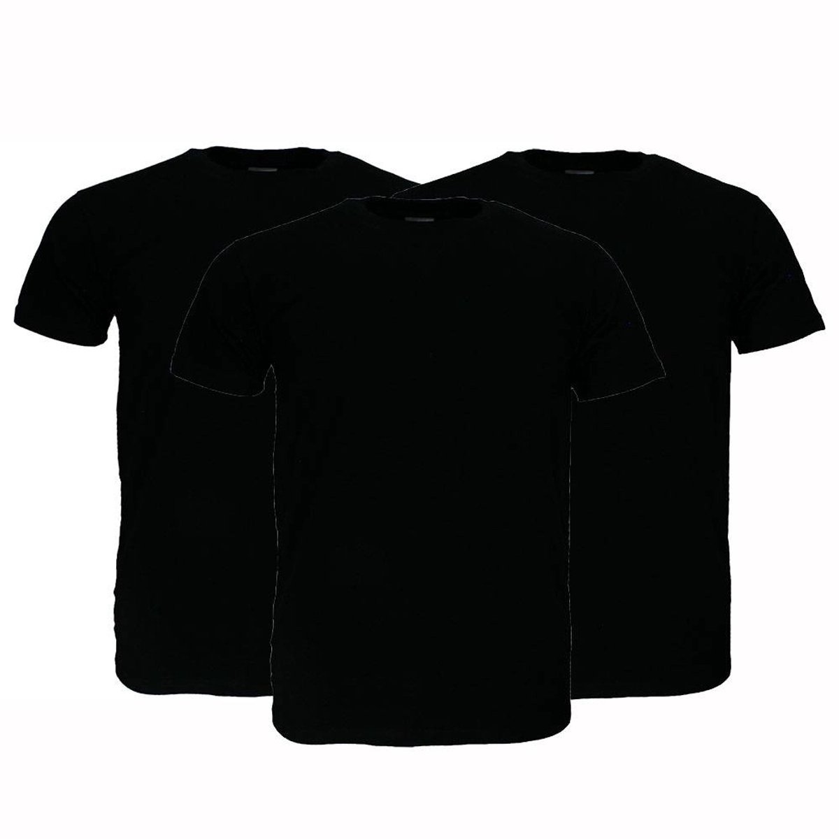 Fruit Of The Loom Blanco Katoenen T-Shirts 3-Pack Zwart - L