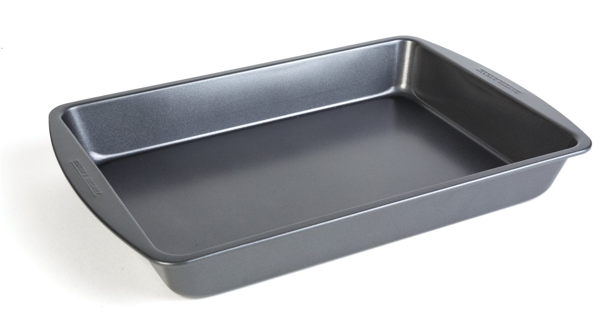 Baker's Secret Essential Line Bakplaat - Ovenbakplaat Met Antiaanbaklaag - Rechthoekige Ovenschaal 36,8 x 24 cm - Bakvorm Voor Oven en Grill [BS10240]