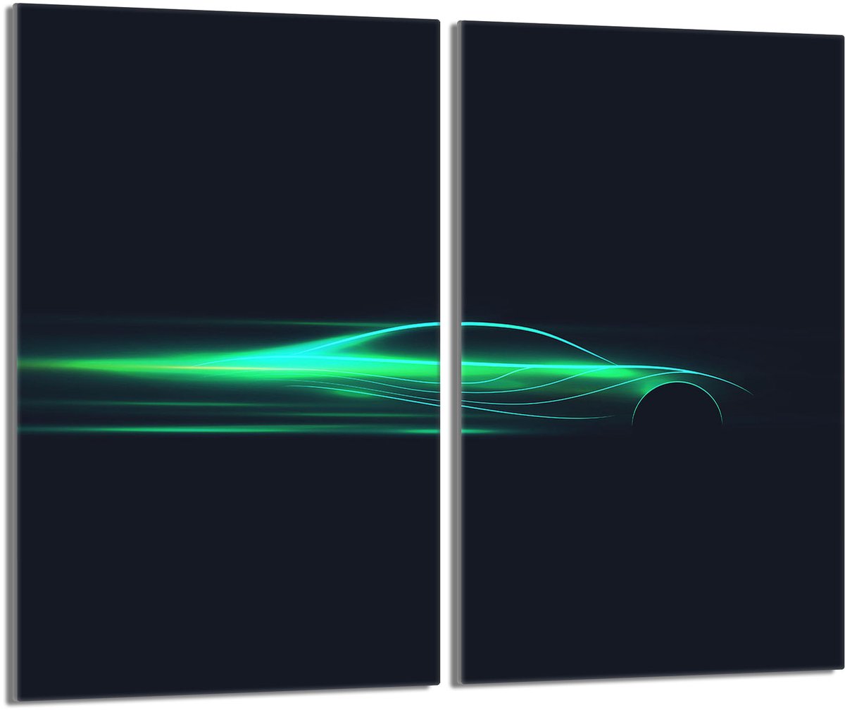 TMK ArtDeko Serie - Snijplank - Roestvrij - 30x52cm - Wit Glas