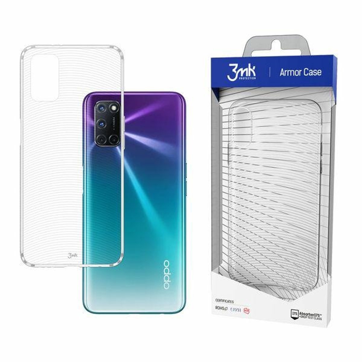 3MK Armor - Telefoonhoes - Oppo A72 - Zwart - Stijlvol en Beschermend