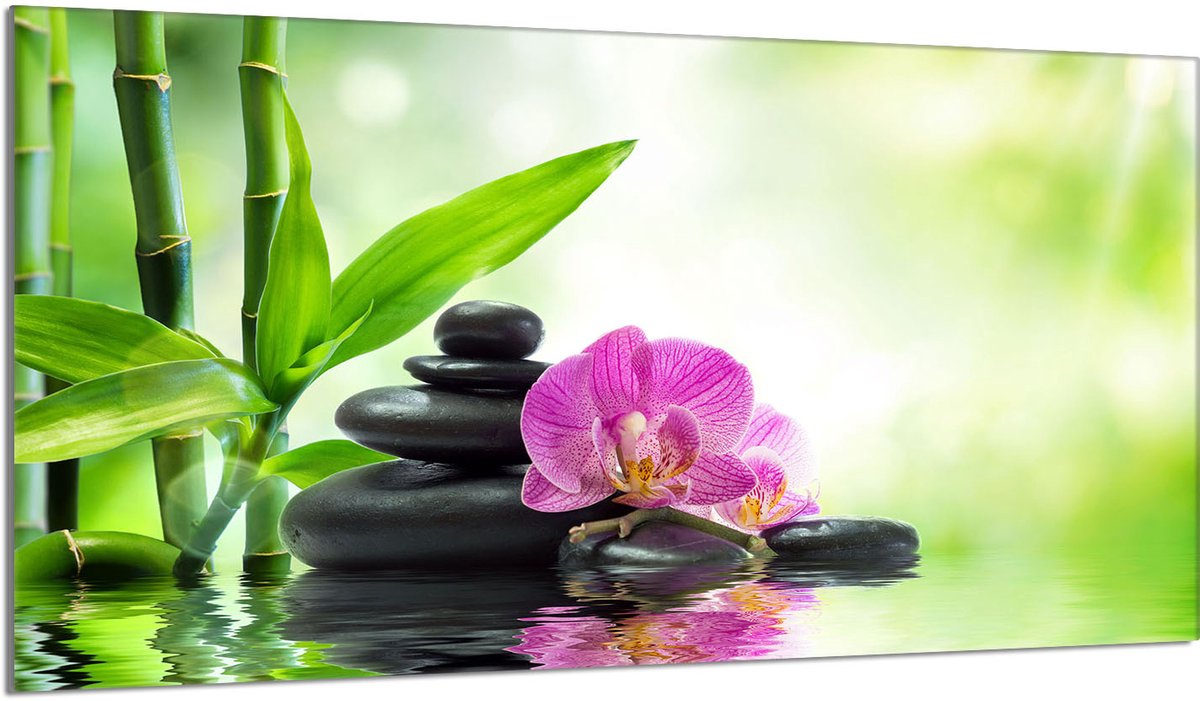 TMK ArtDeko - Orchidea - Beschermplaat van Gehard Glas - 90x52 cm - Snijplank