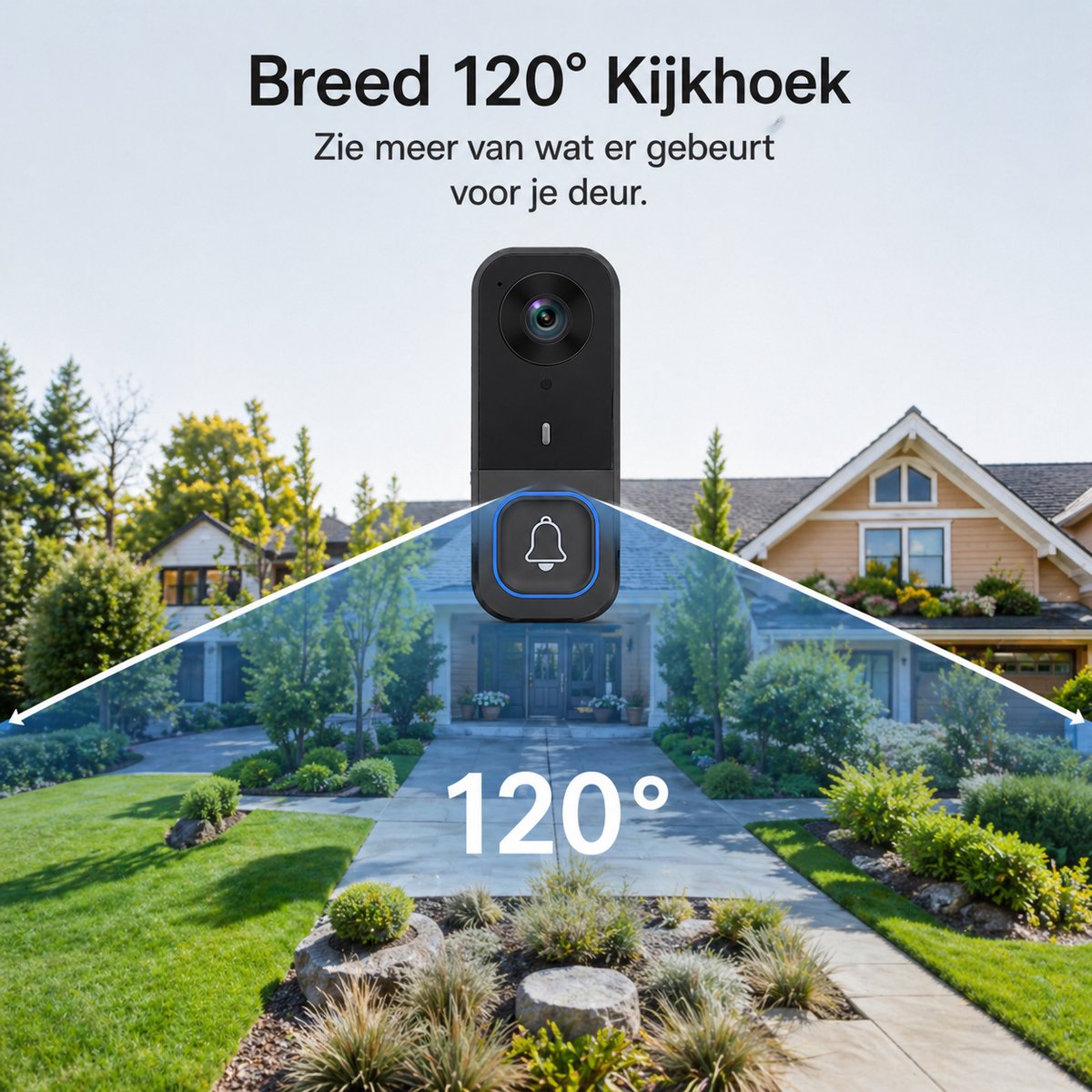 WINNES Draadloze Video Deurbel met Camera en 4.5 Inch Scherm – Zonder WiFi & App - Geen Abonnement - Nachtzicht - 120° Kijkhoek – foto 4