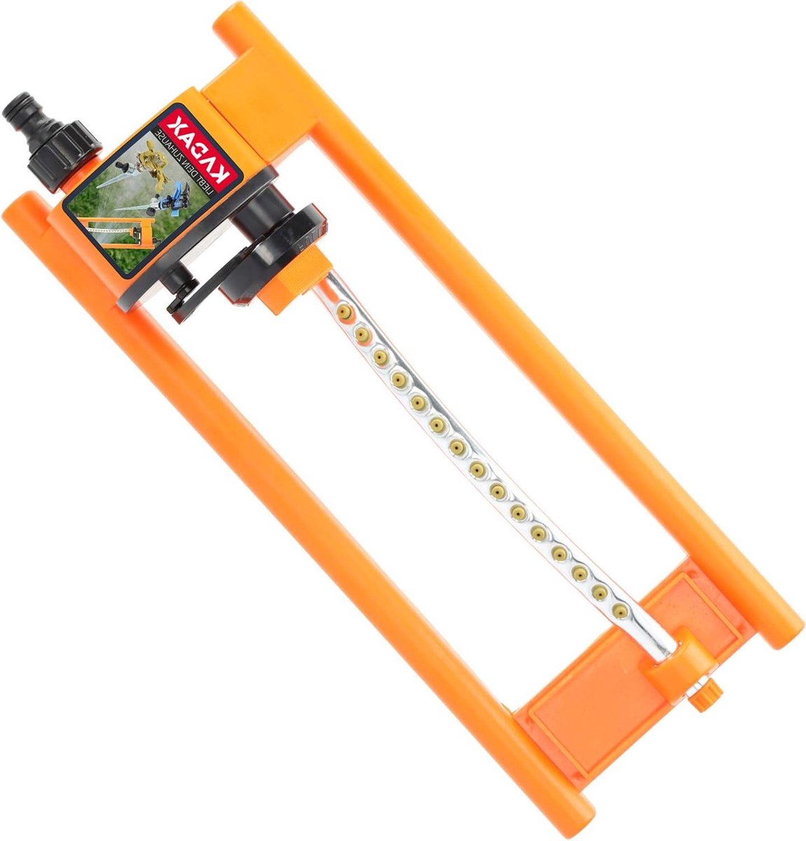 Oscillatiesproeier Tuin - Gazonsproeier Sproeisysteem - Gazon Bewateren - 15 Sproeiers Aluminium Buis - tot 288 m2 - Oranje
