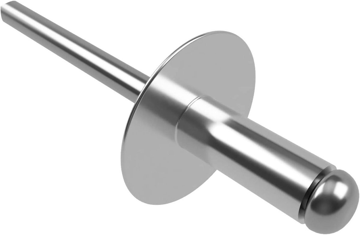 Blindklinknagels - Popnagels Klinknagels - Metaal Bevestigen - Grote Kop - 4.8x35mm - Aluminium