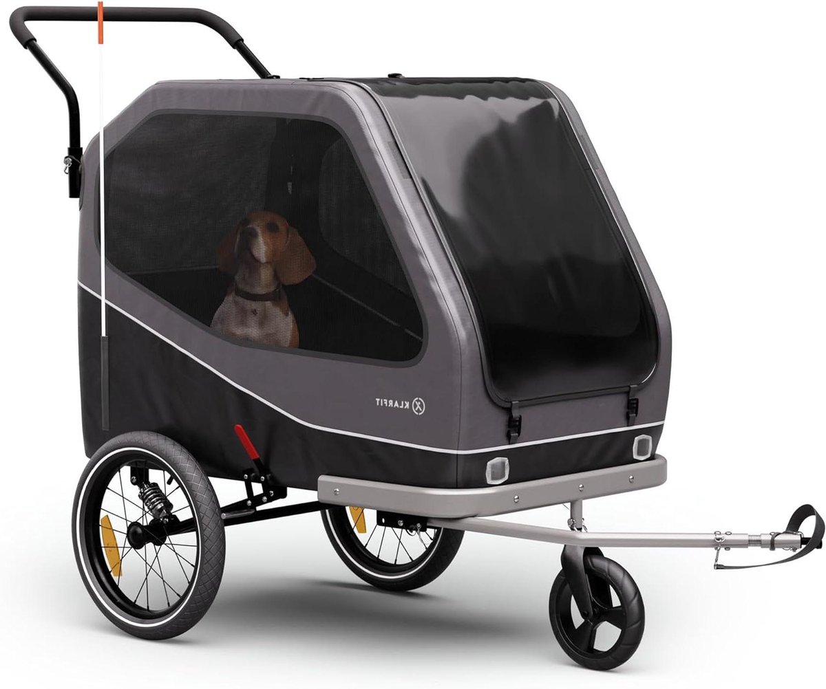 Hondenfietskar - Transportbox Hond - Veilig Vervoeren - Groot Volume - 324 Liter - Donkergrijs
