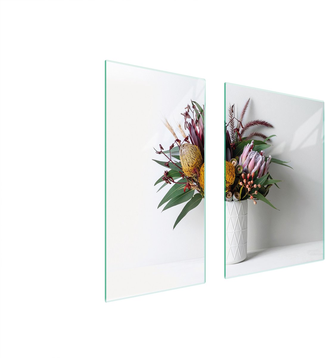 TMK ArtDeko Serie - Snijplank - Kleur Bloemen - 75x52 cm - Glas