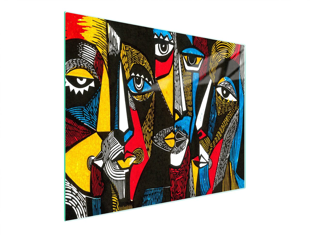 TMK ArtDeko Serie - Glazen Snijplank - 52x30 cm - Pop Art - Gehard Glas