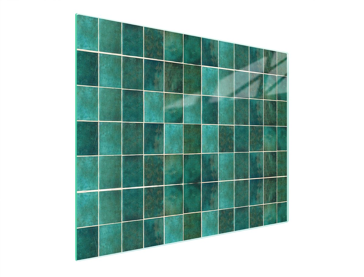 TMK ArtDeko Serie - Glazen Snijplank - 52x30 cm - Groen - Veilig Glas