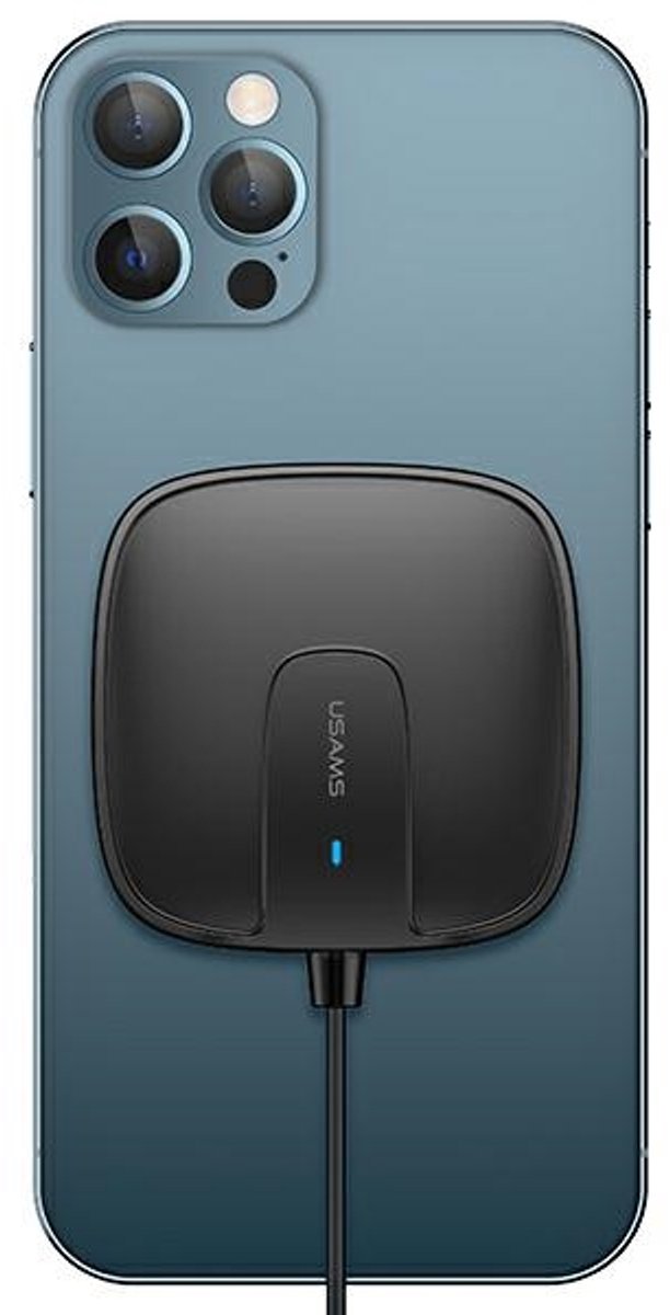 USAMS - Seriële - Magnetische Inductieve Lader - 15W - iPhone 12 - Zwart