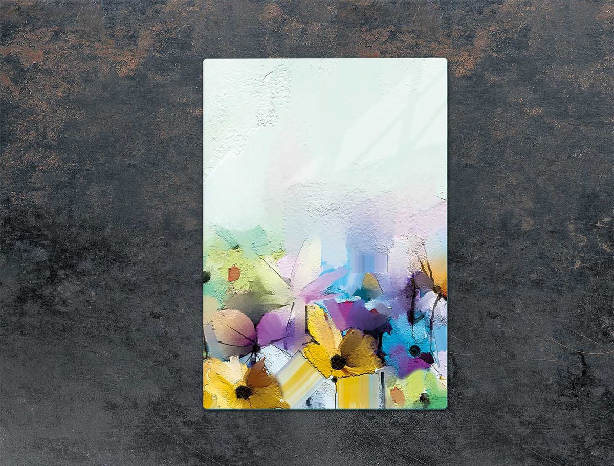 TMK ArtDeko - Serie - Snijplank - 35x52 cm - Kleurige Bloemen