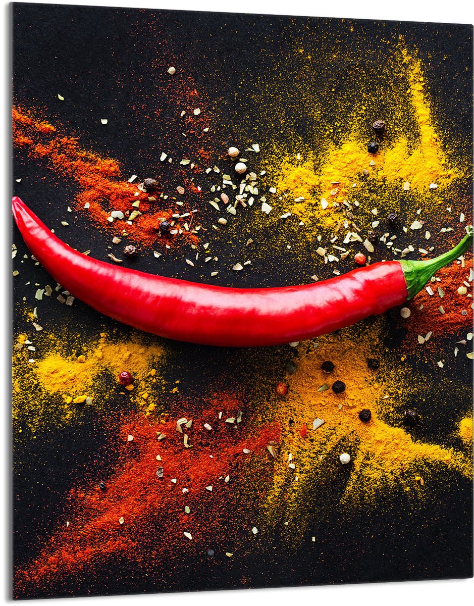 TMK ArtDeko - Snijplank Serie - Glazen Snijplank - Chilli - 40x52 cm