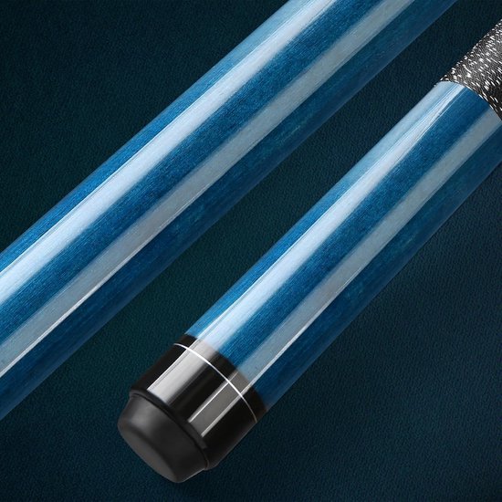 Biljart Keu - Pool Stick - Biljart Spelen - Canadees Esdoornhout - 58 Inch - Blauw — afbeelding 4