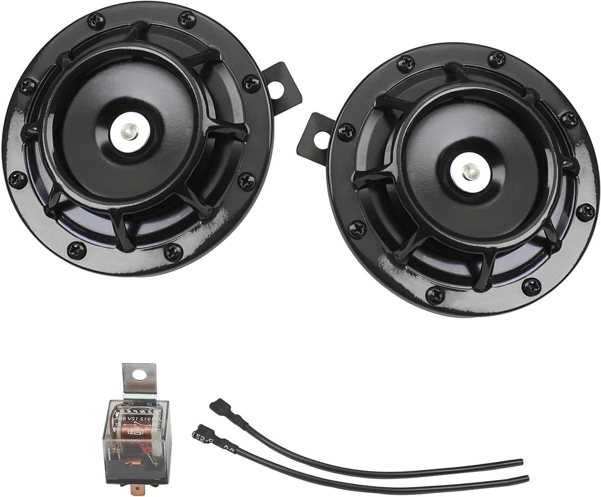 Auto Hoorn Kit - Dubbele Hoorn Set - Veiliger Rijden - Super Loud 135dB - 12 Volt - Zwart