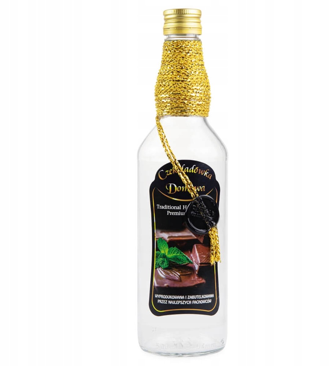Bimberek - Zdobione Fles - 500ml - Sierlijke Dop en Sierkoord