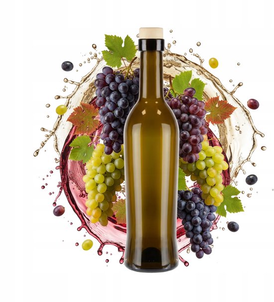 Bimberek Toscana Serie - Glazen Fles - 500ml - Donkergroen - Elegant Ontwerp van Bimberek — afbeelding 4