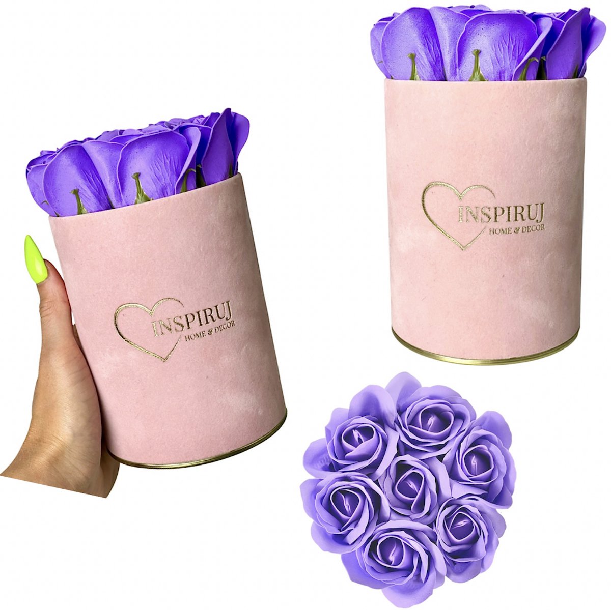 Inspiruj - Flowerbox - Rozen van Zeep - Pink - Decoratief en Praktisch