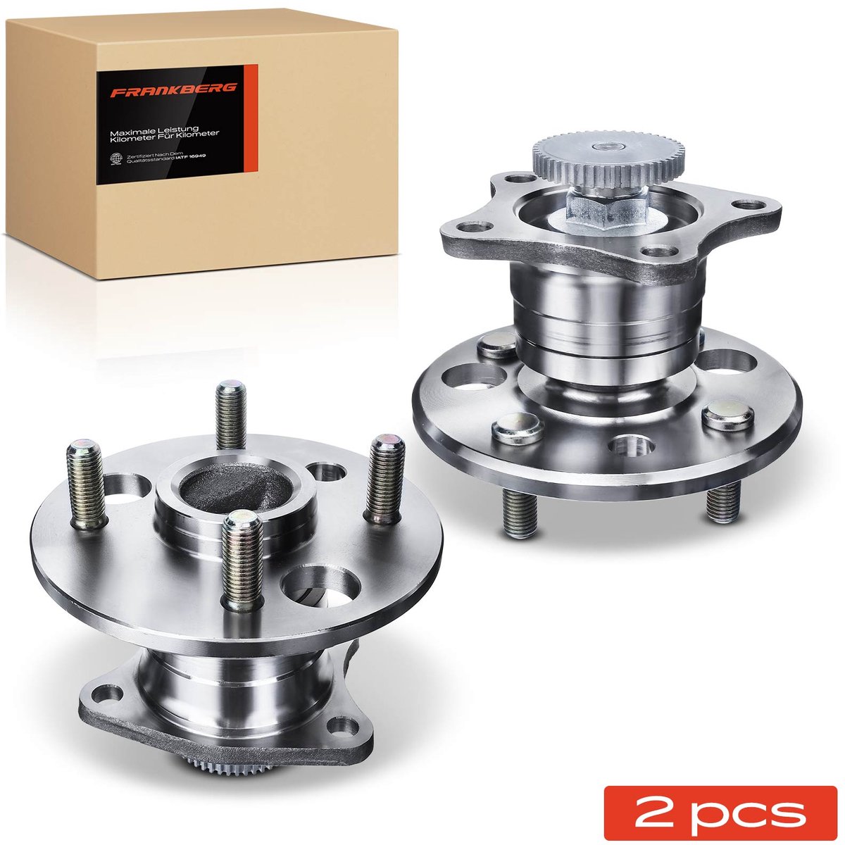 Frankberg 2x Wielnaaf Set Achter voor Toyota Corolla