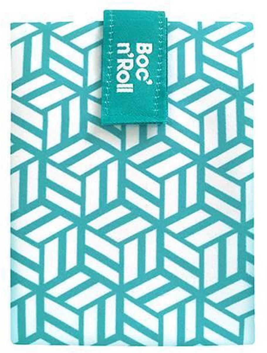 Roll'Eat Boc'n'Roll Foodwrap - Herbruikbaar Boterhamzakje - Tiles Green