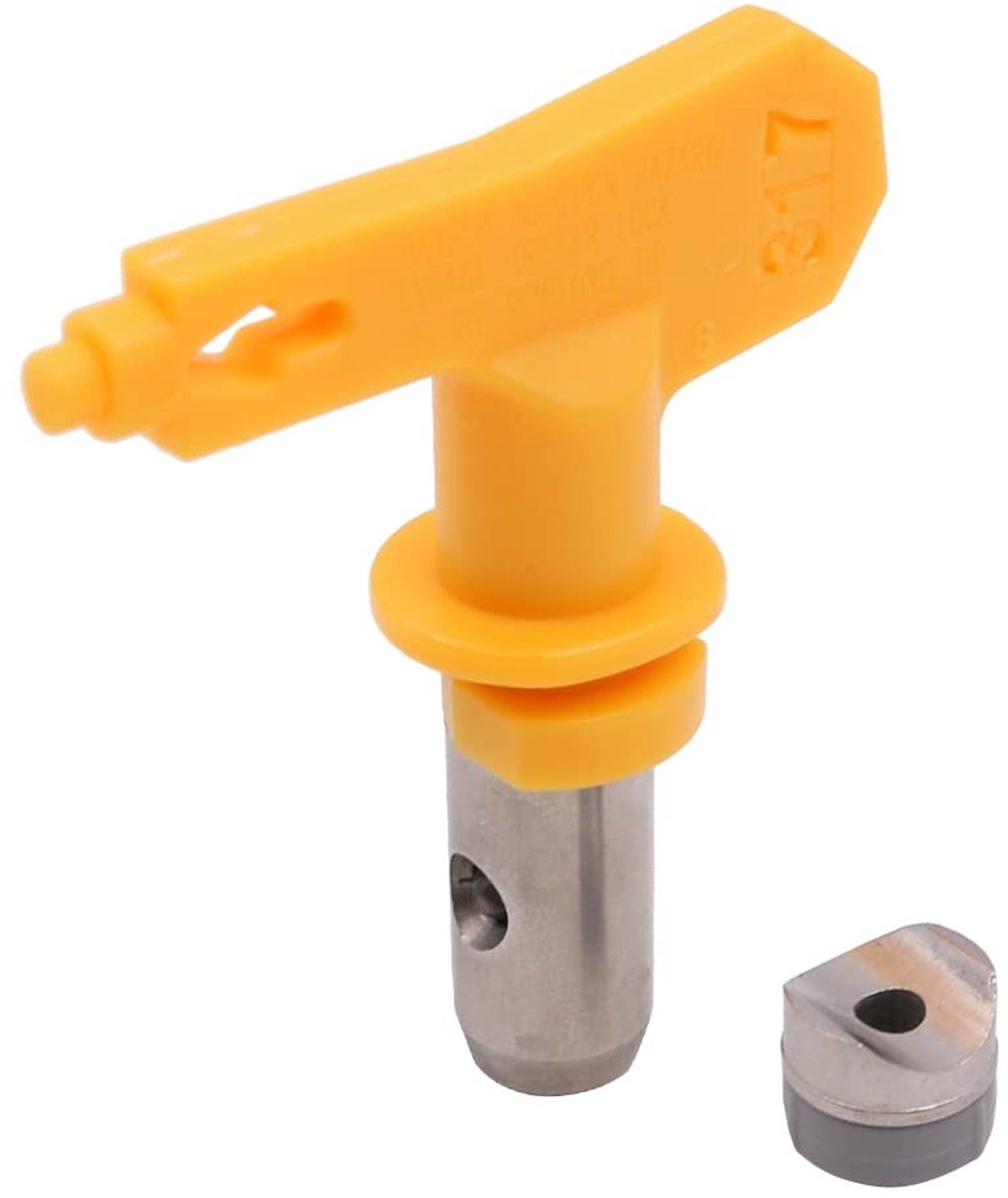 Store_7 - Verfspuiter - Airless verfspuitmond - Kleurapplicatie - Geel - Tungsten staal - Accessoires voor verfspuiten - Geschikt voor professionel...
