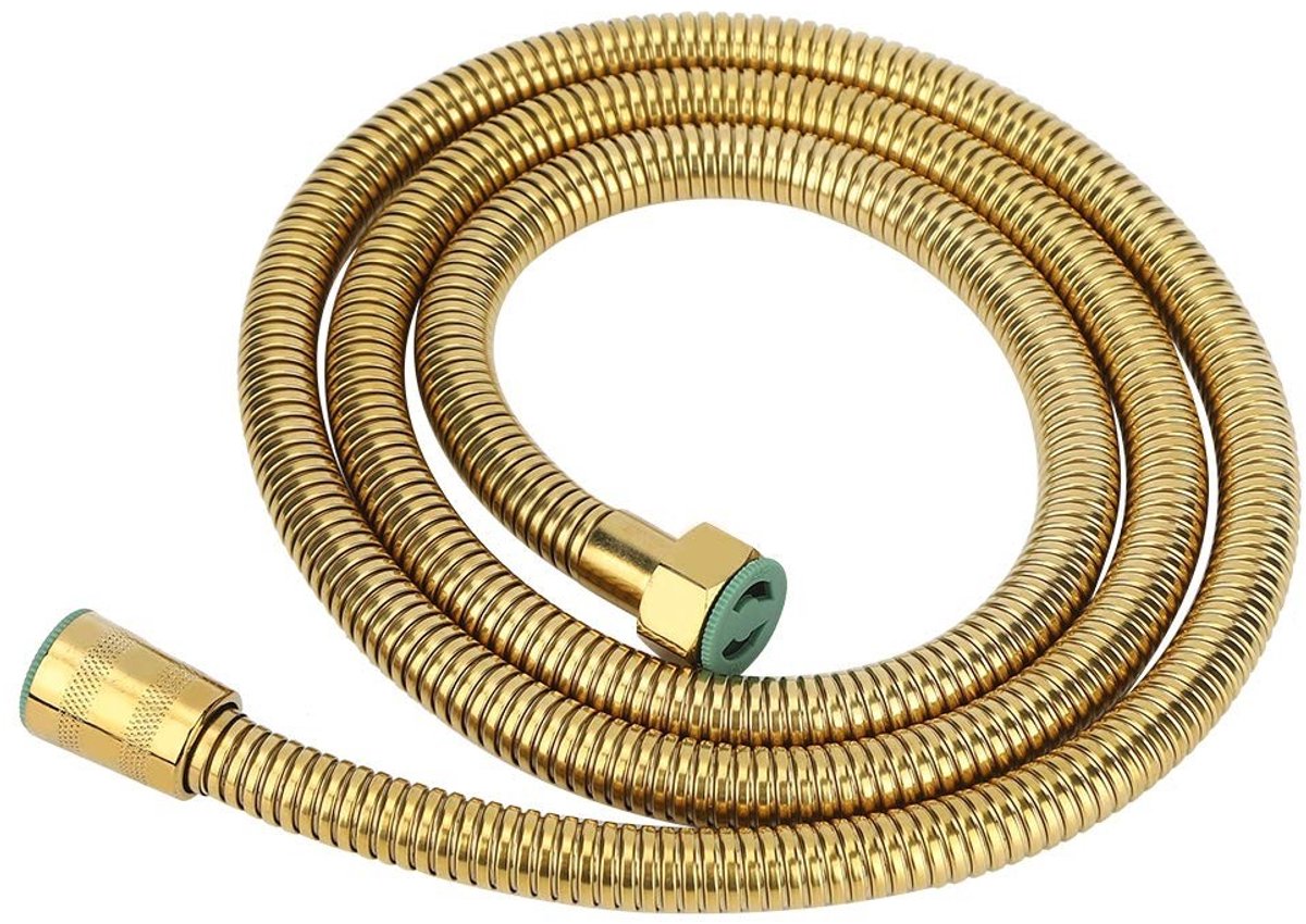 ONF3 - Doucheslang - Handheld Douche - Roestvrij staal - Goud - Douche accessoires - Geschikt voor de meeste badkamers - 31,5 inch
