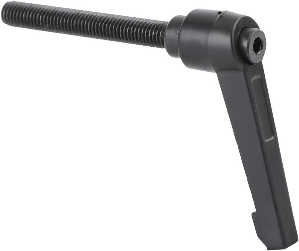 Verstelbare RVS Klem met Zwarte Kunststof Handgreep voor M8 Schroefdraad en 30mm Diameter