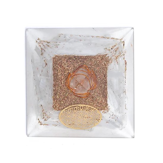 Orgoniet Piramide Seleniet Bloem Des Levens - 7x7x6 Cm - 7x7x6 cm — afbeelding 2