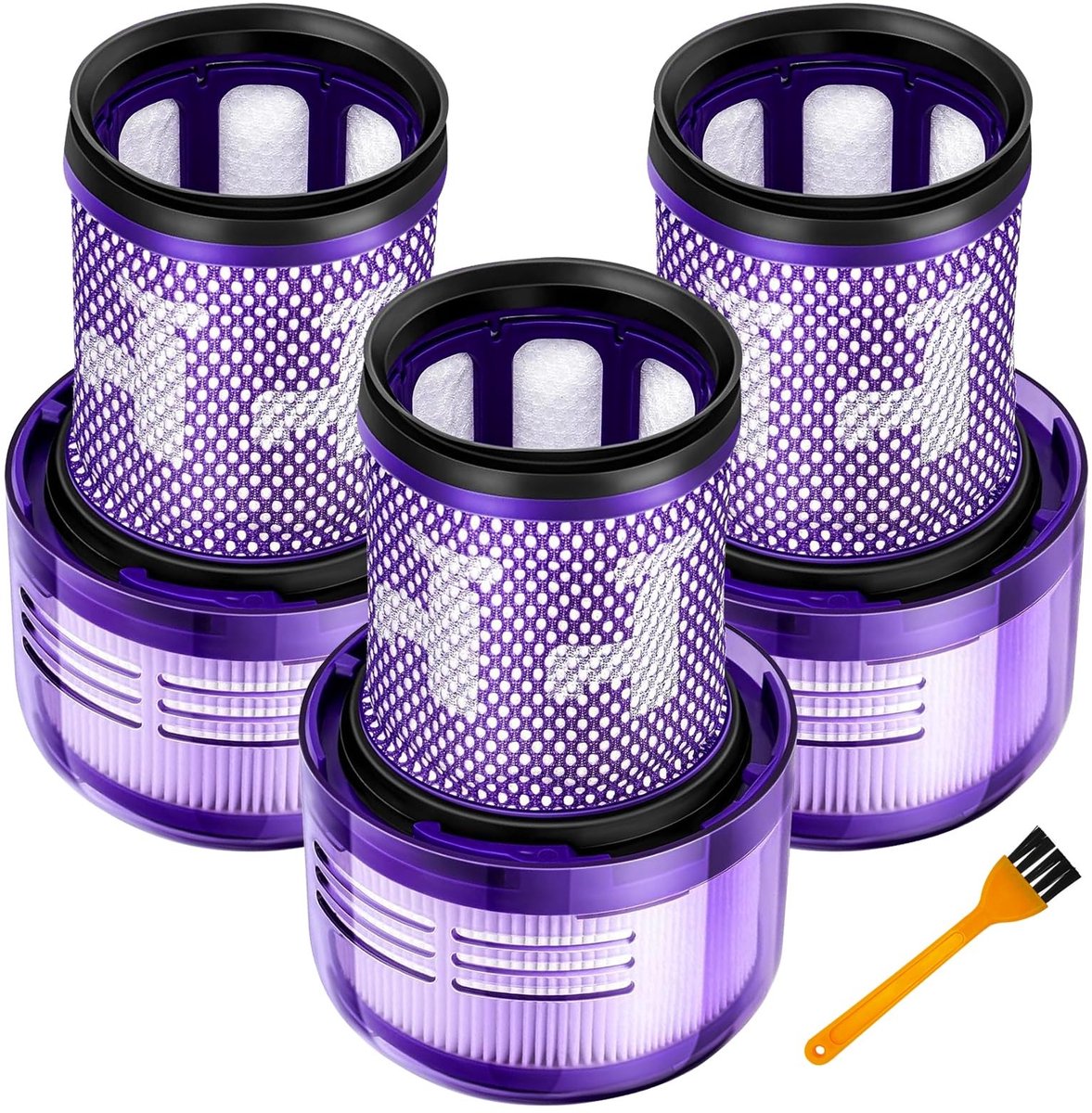 VT Goods - Filter - Stofzuiger Accessoires - Hoogwaardige Kwaliteit - 3Pcs - Duurzaam en Wasbaar - Geschikt voor Dyson V12 Detect Slim - Filter...